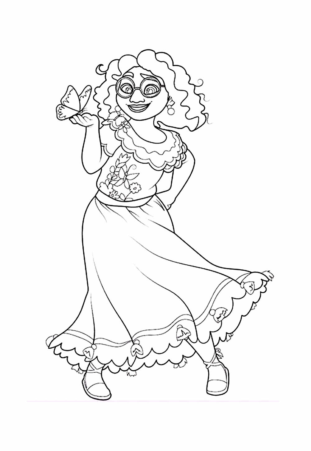 Desenho de Mirabel Madrigal para pintar