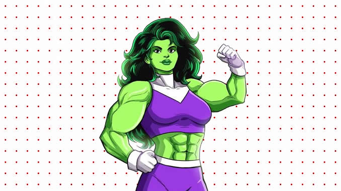 Desenhos da Mulher-Hulk para colorir