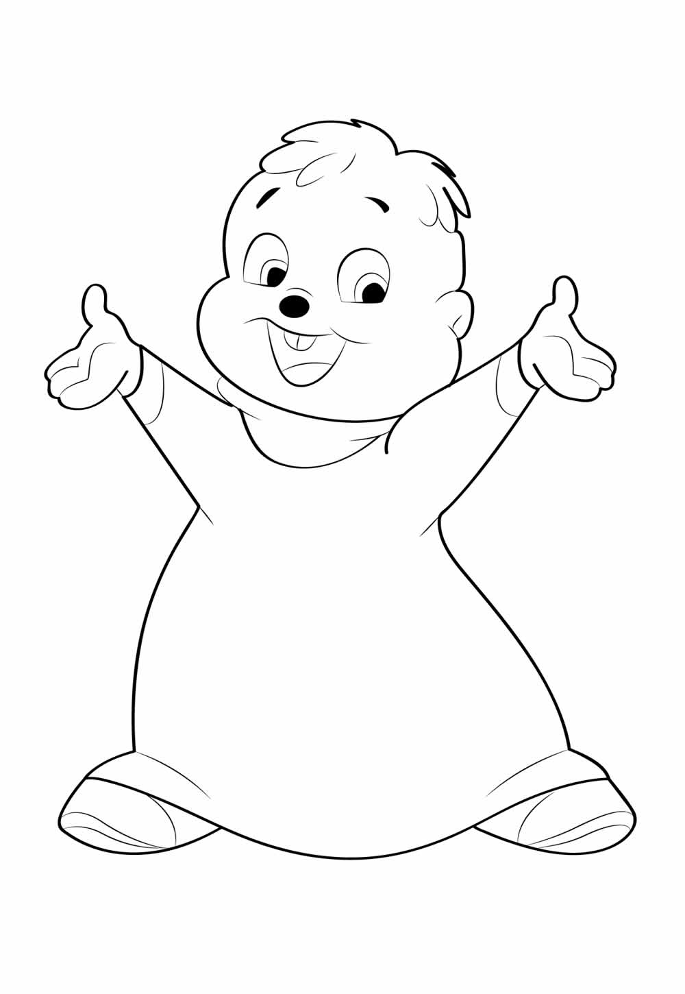 Desenho de Alvin e os Esquilos para pintar