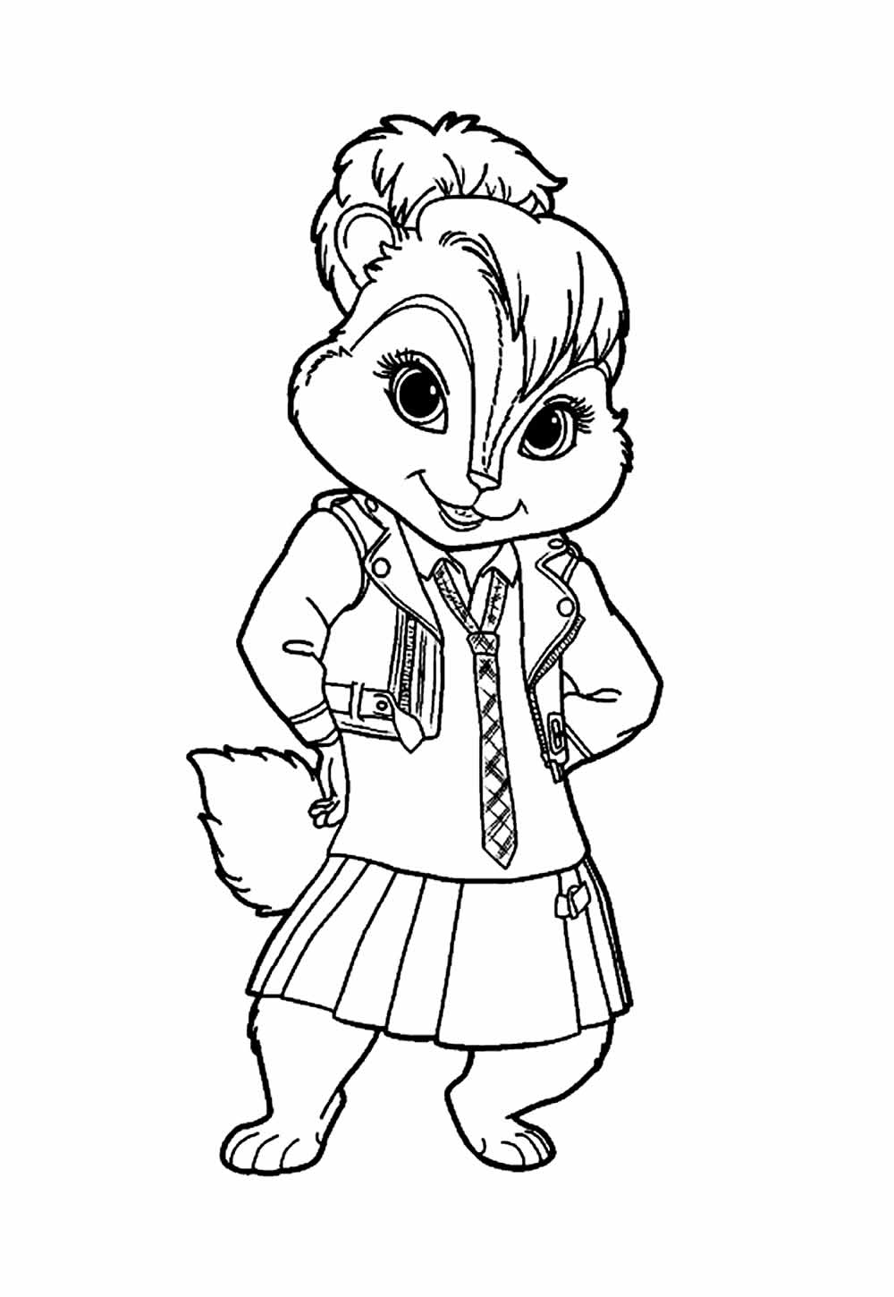 Desenho de Alvin e os Esquilos para colorir