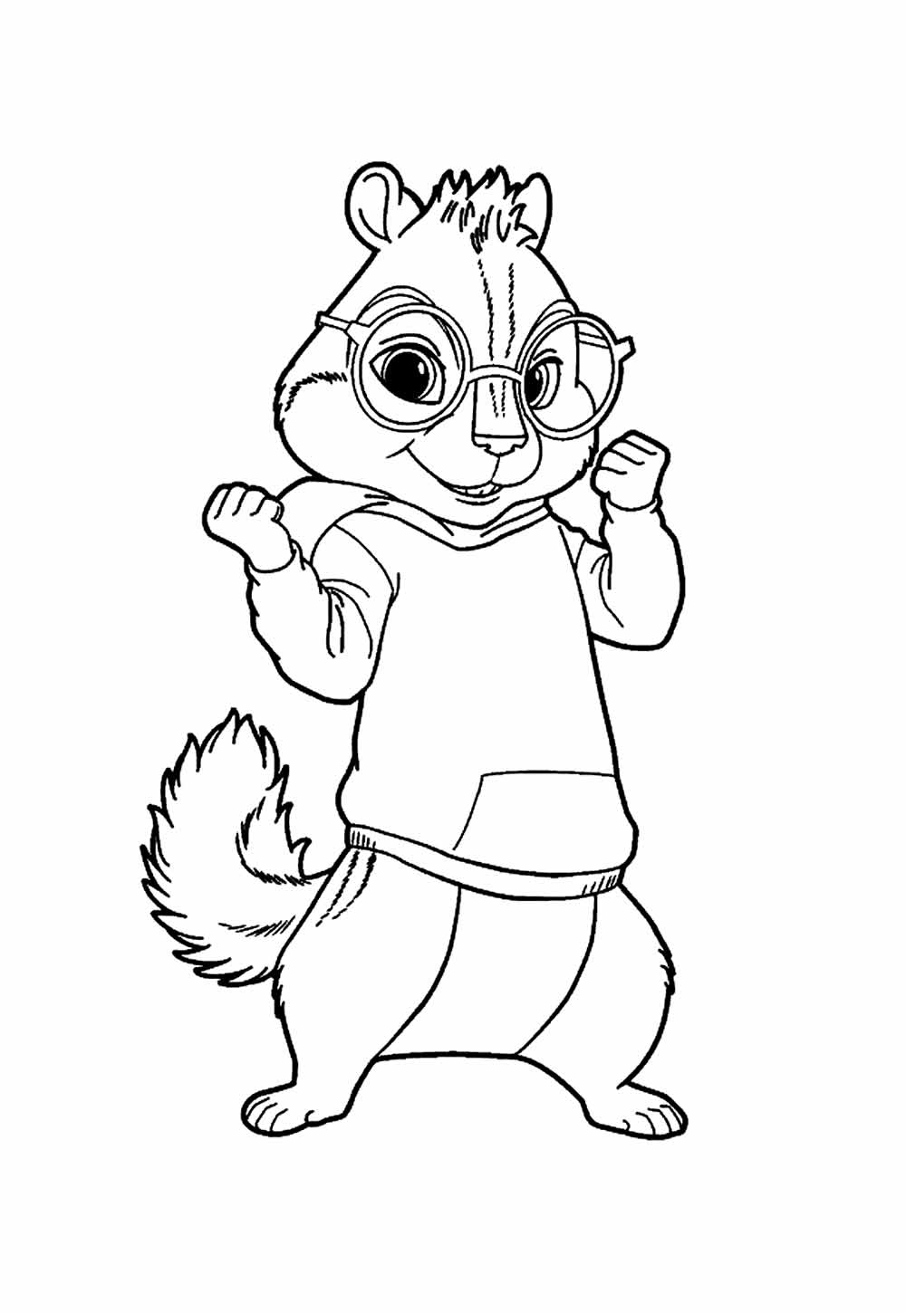 Alvin e os Esquilos para colorir