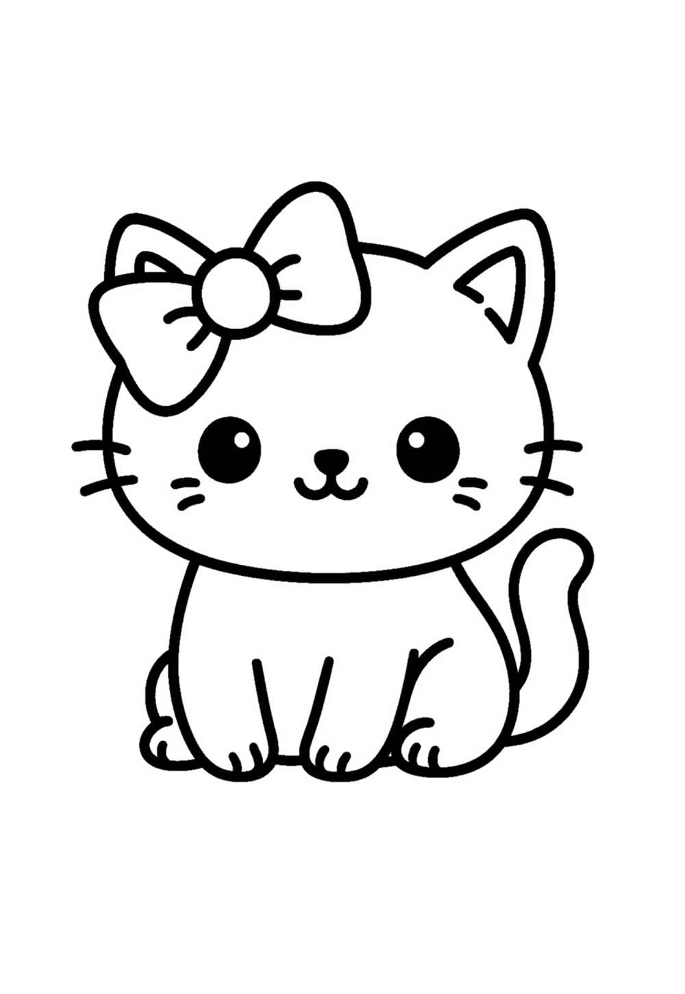 Desenho de Gatinho Kawaii