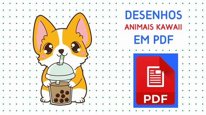 Desenhos de Ursinho Kawaii em PDF