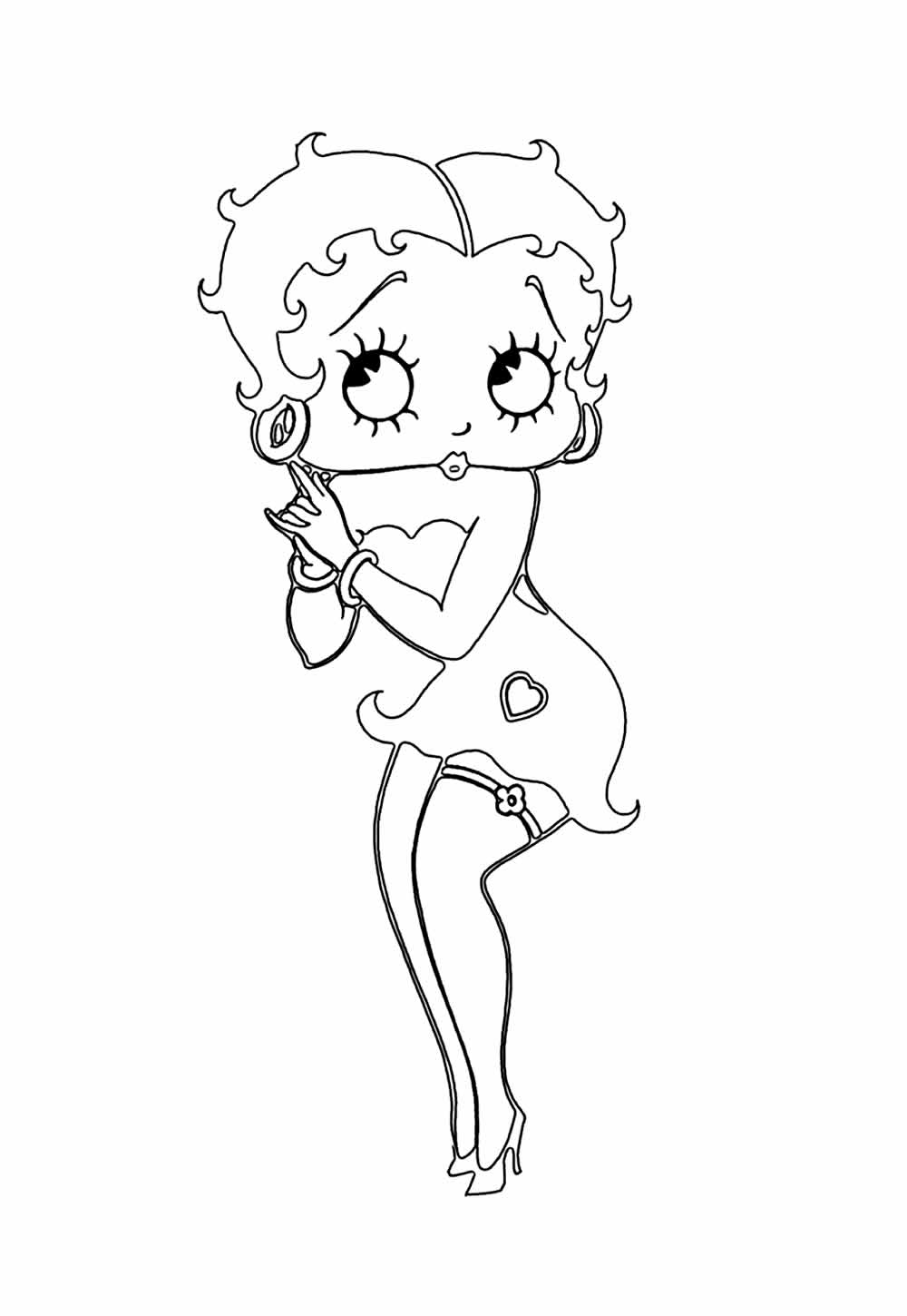 Desenho de Betty Boop para colorir