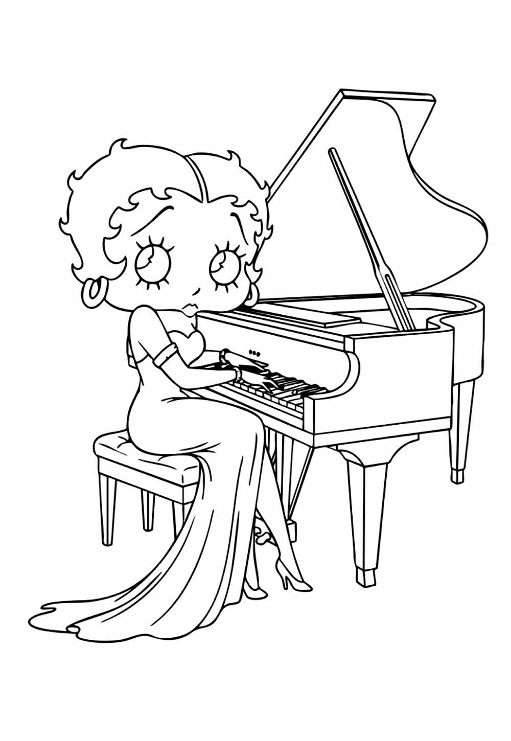 Desenho de Betty Boop para colorir