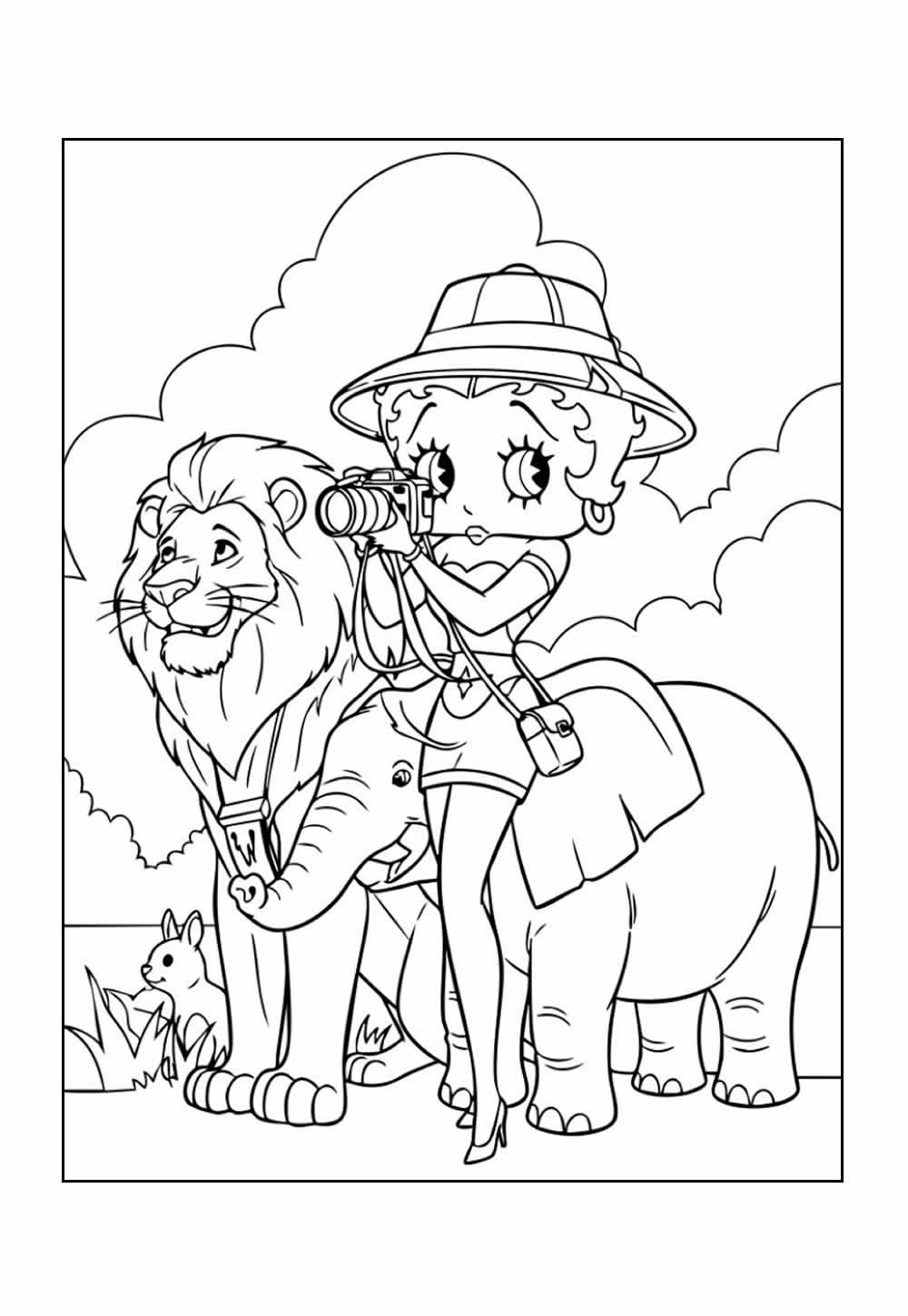 Desenhos de Betty Boop para colorir