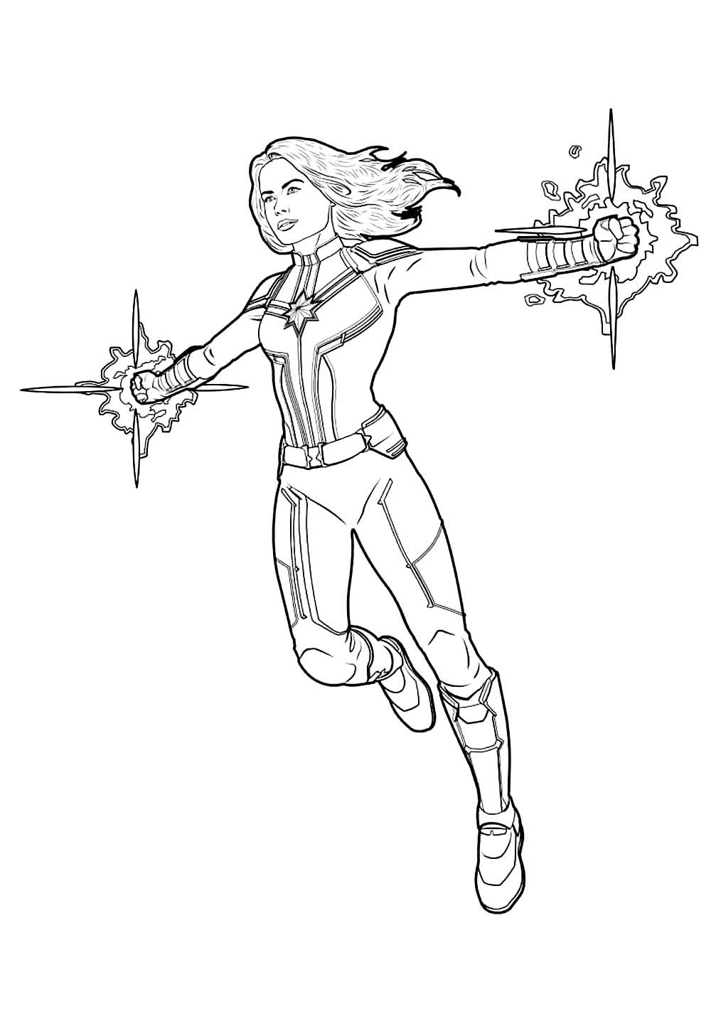 Desenho da Capitã Marvel