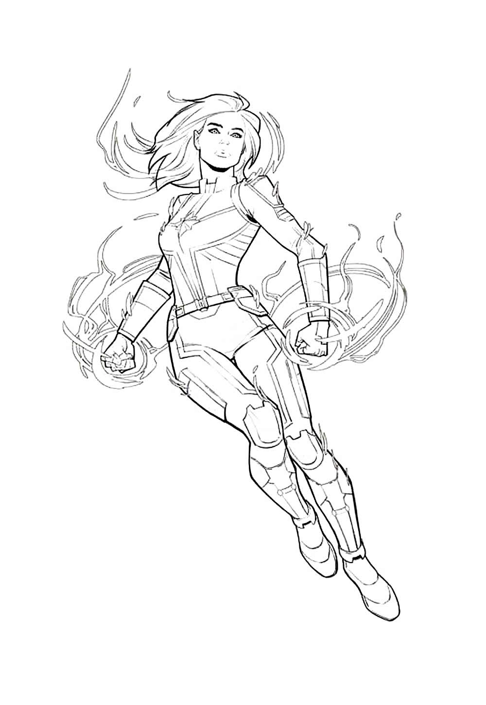 Desenho da Capitã Marvel