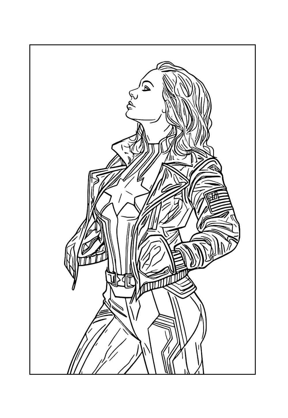 Capitã Marvel para colorir