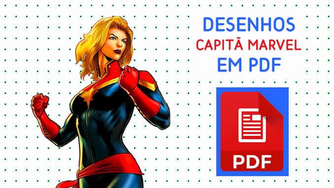 Desenhos da Capitã Marvel em PDF