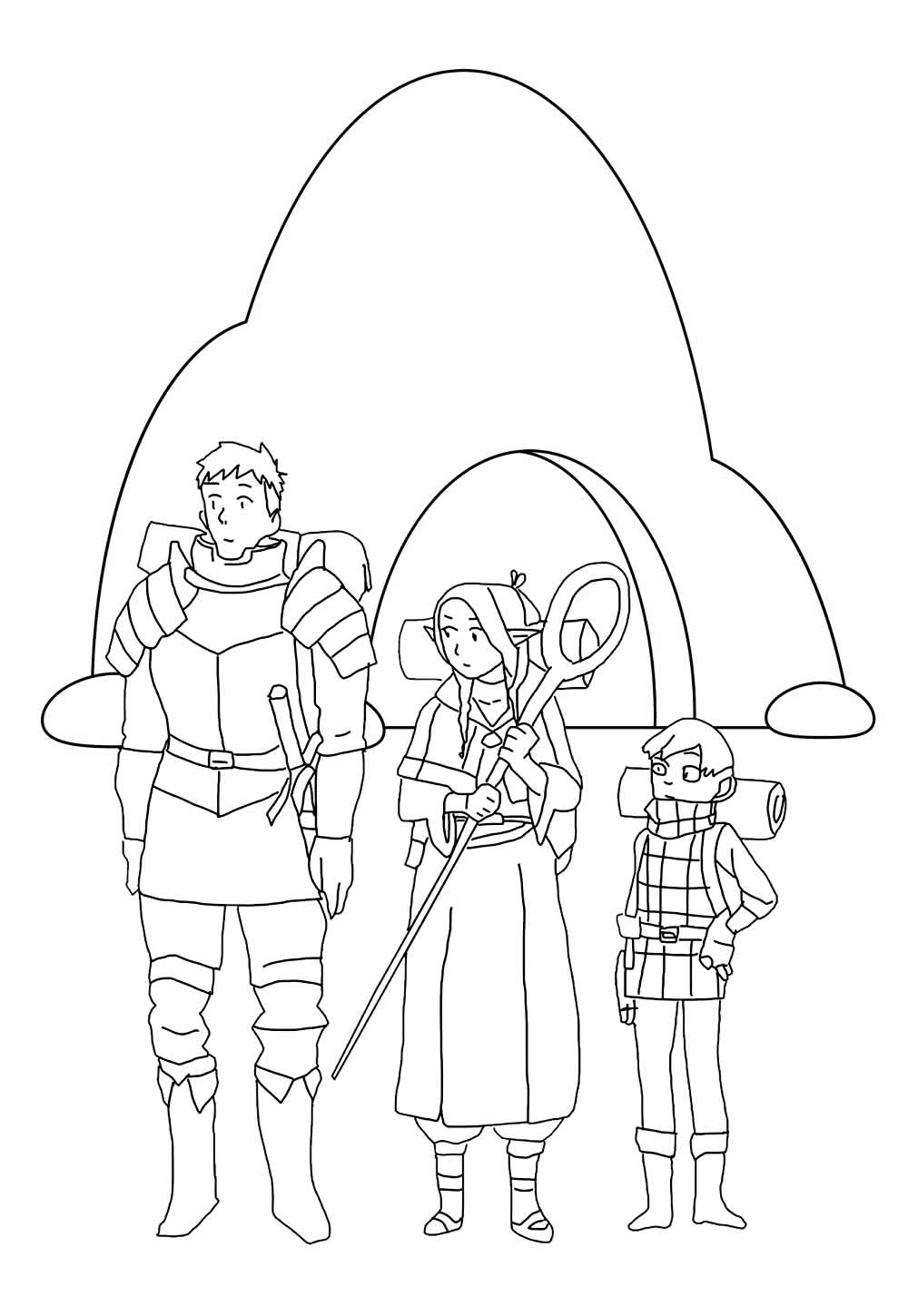 Desenho de Delicious in Dungeon para colorir