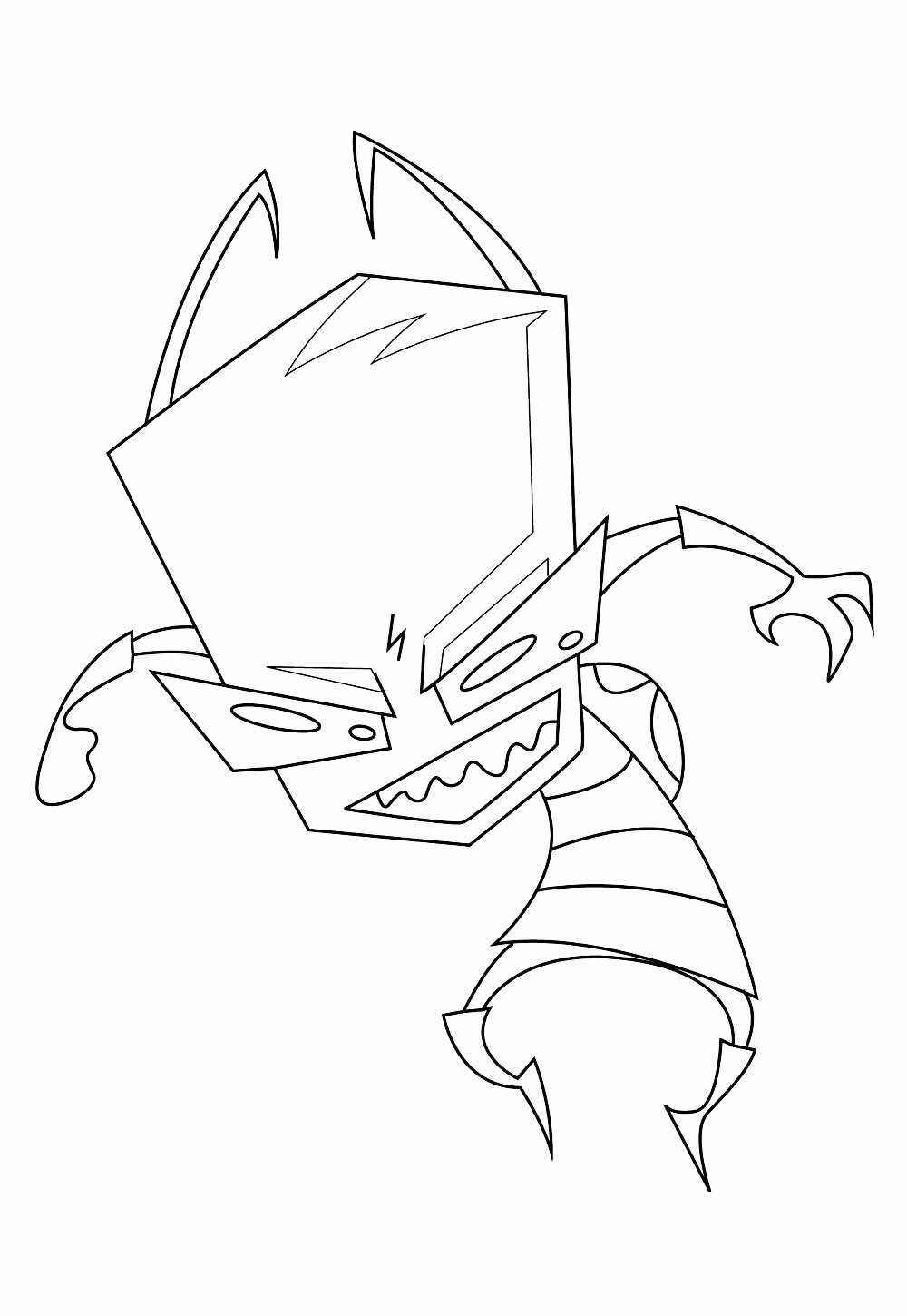 Desenho do Invasor Zim para pintar
