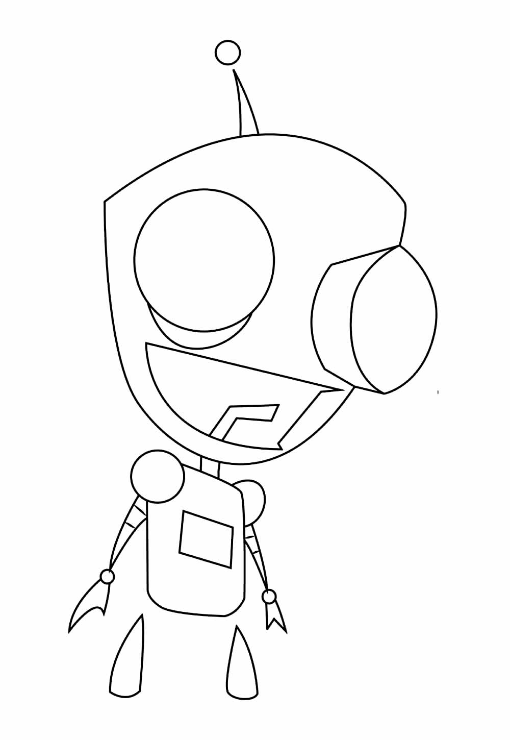 Desenho do Invasor Zim para colorir