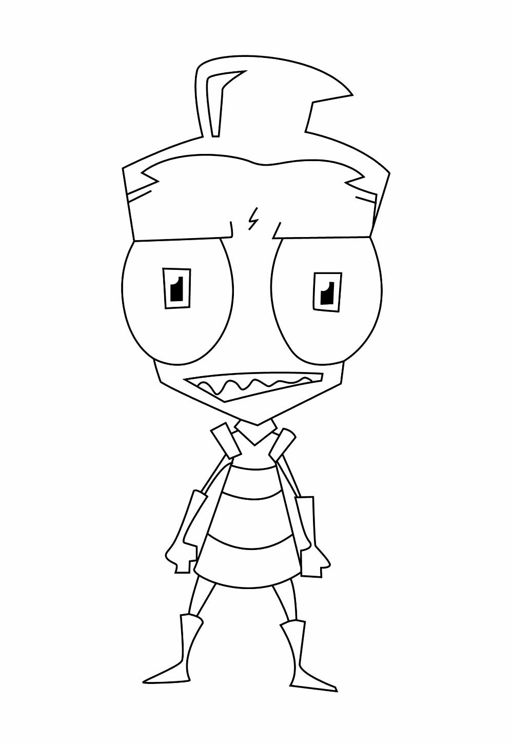 Invasor Zim para colorir