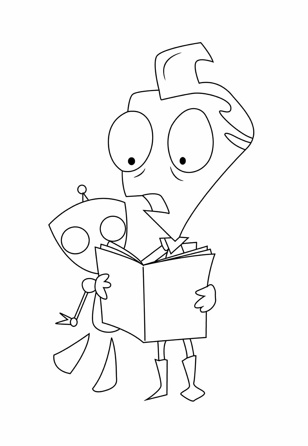 Desenho do Invasor Zim para colorir