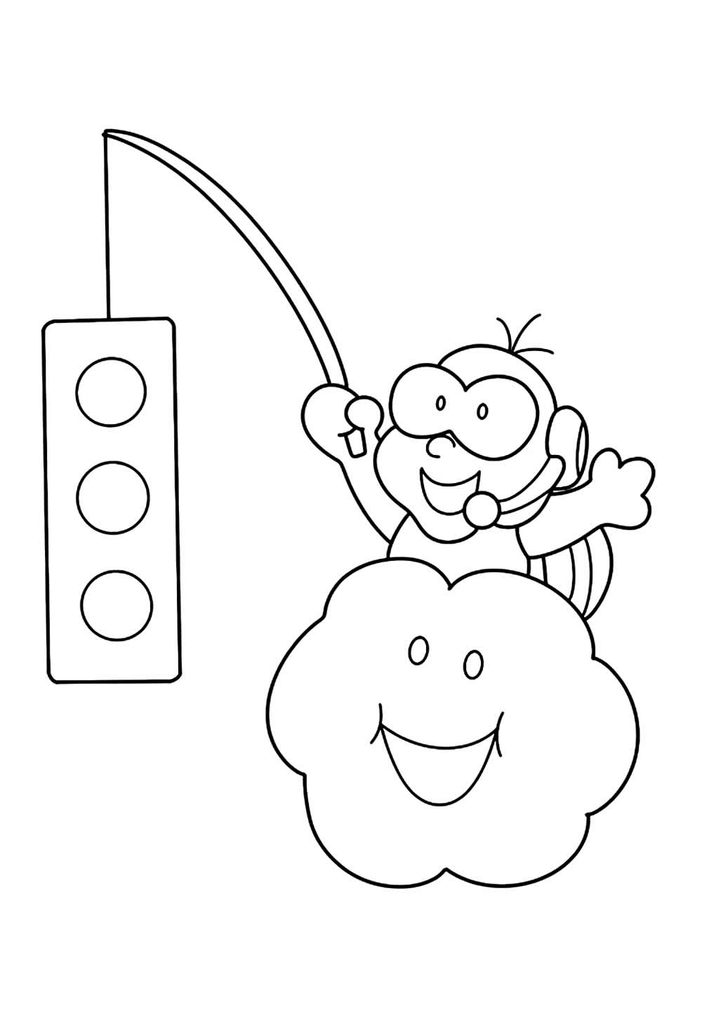 Desenho de Mario Kart para colorir