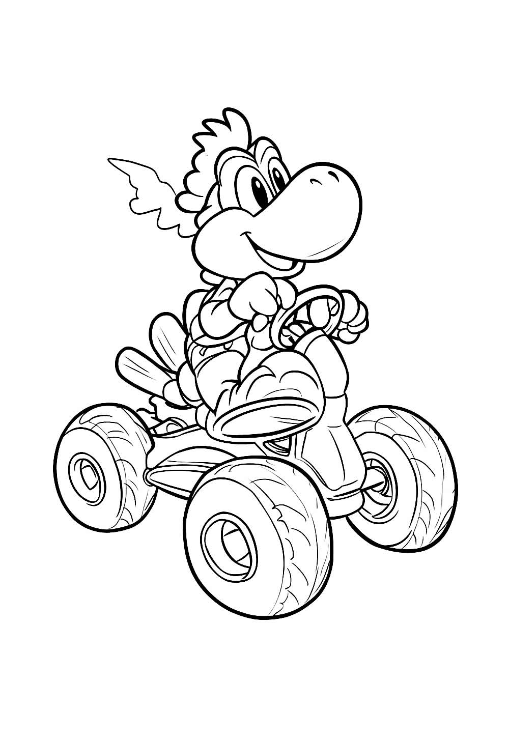 Desenho de Mario Kart para colorir