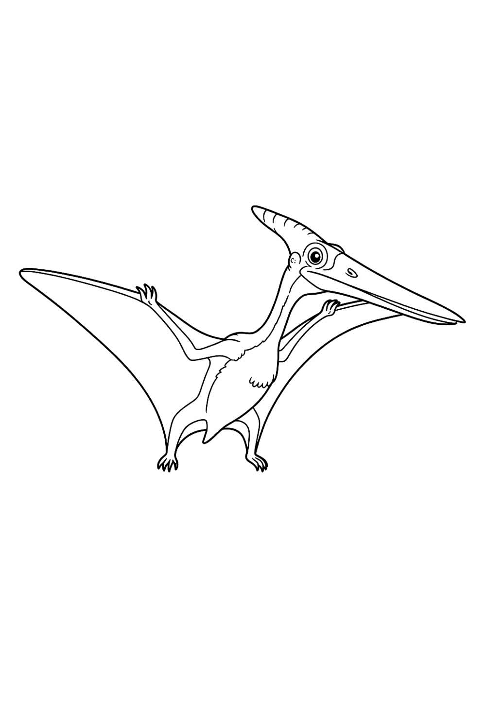 Desenho de Pterodáctilo para colorir
