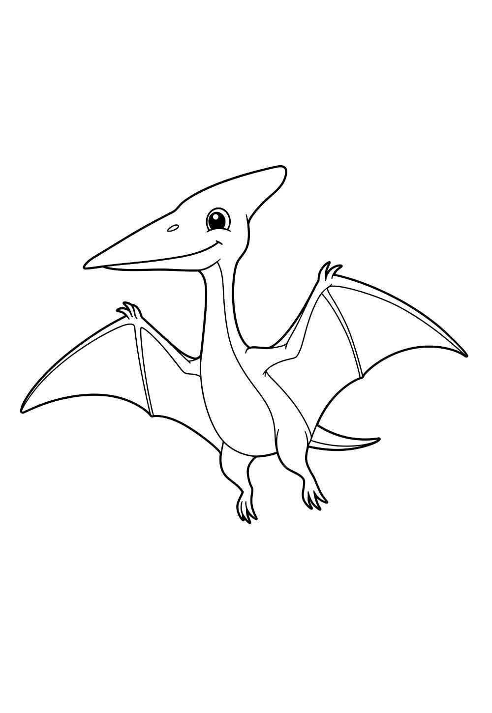 Desenho de Pterodáctilo para colorir