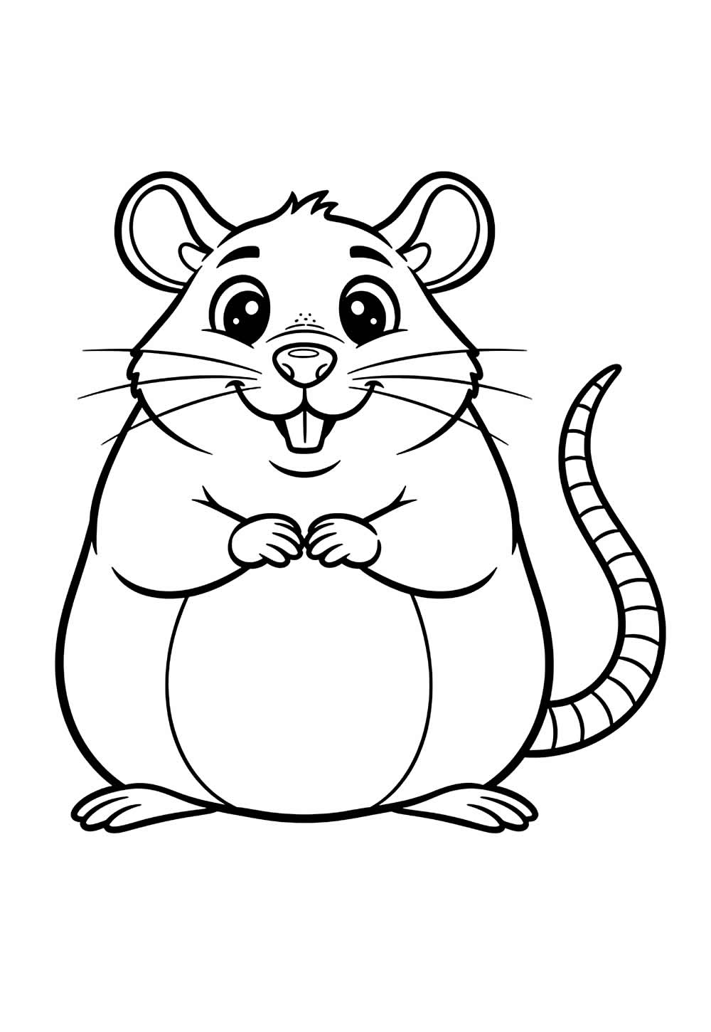 Desenho de Rato para imprimir