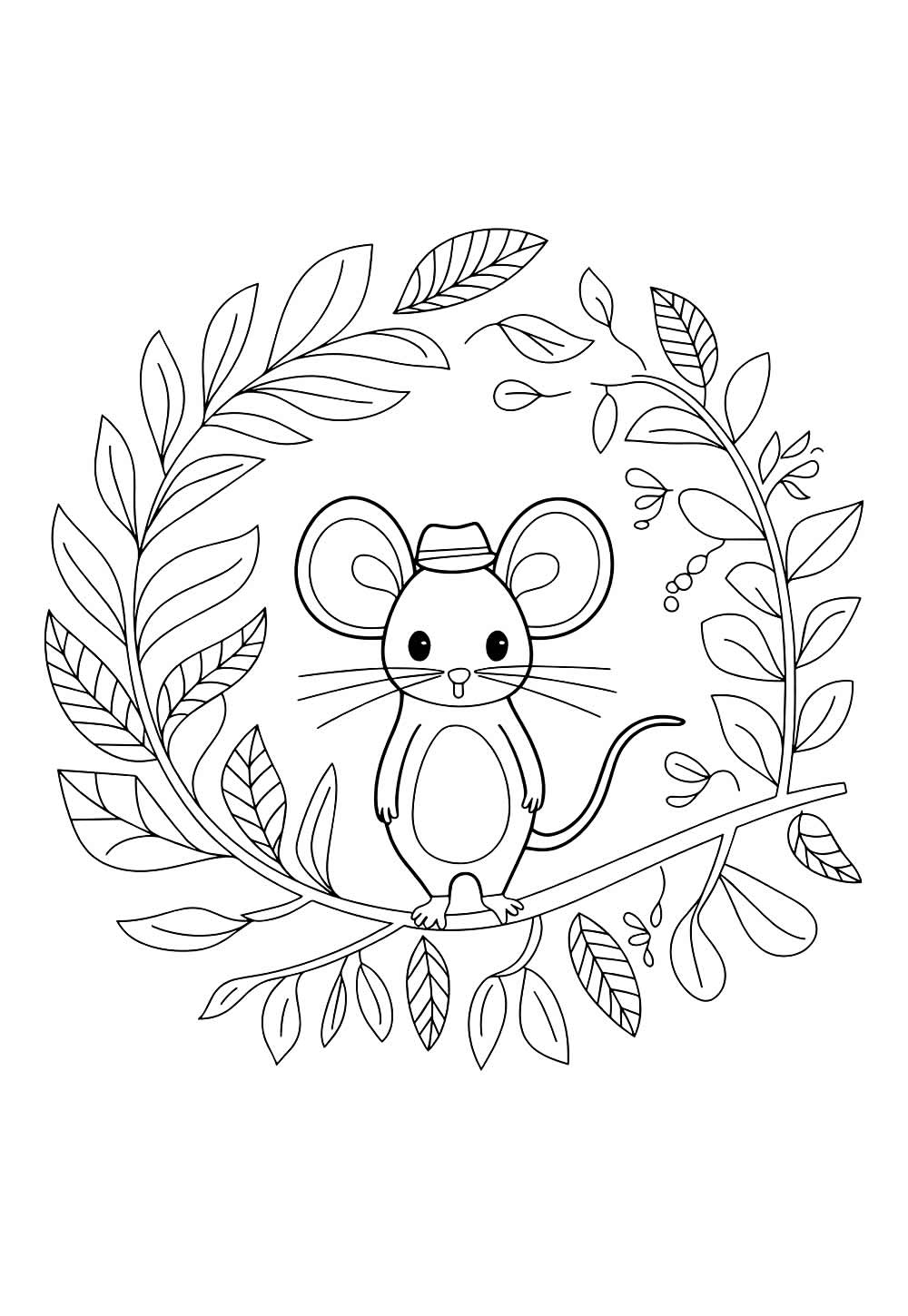 Desenho de Rato para colorir