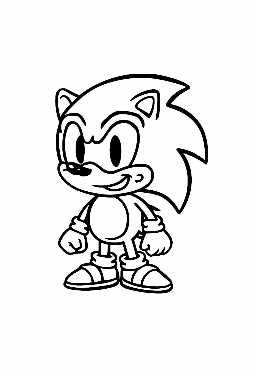 Sonic Baby para colorir