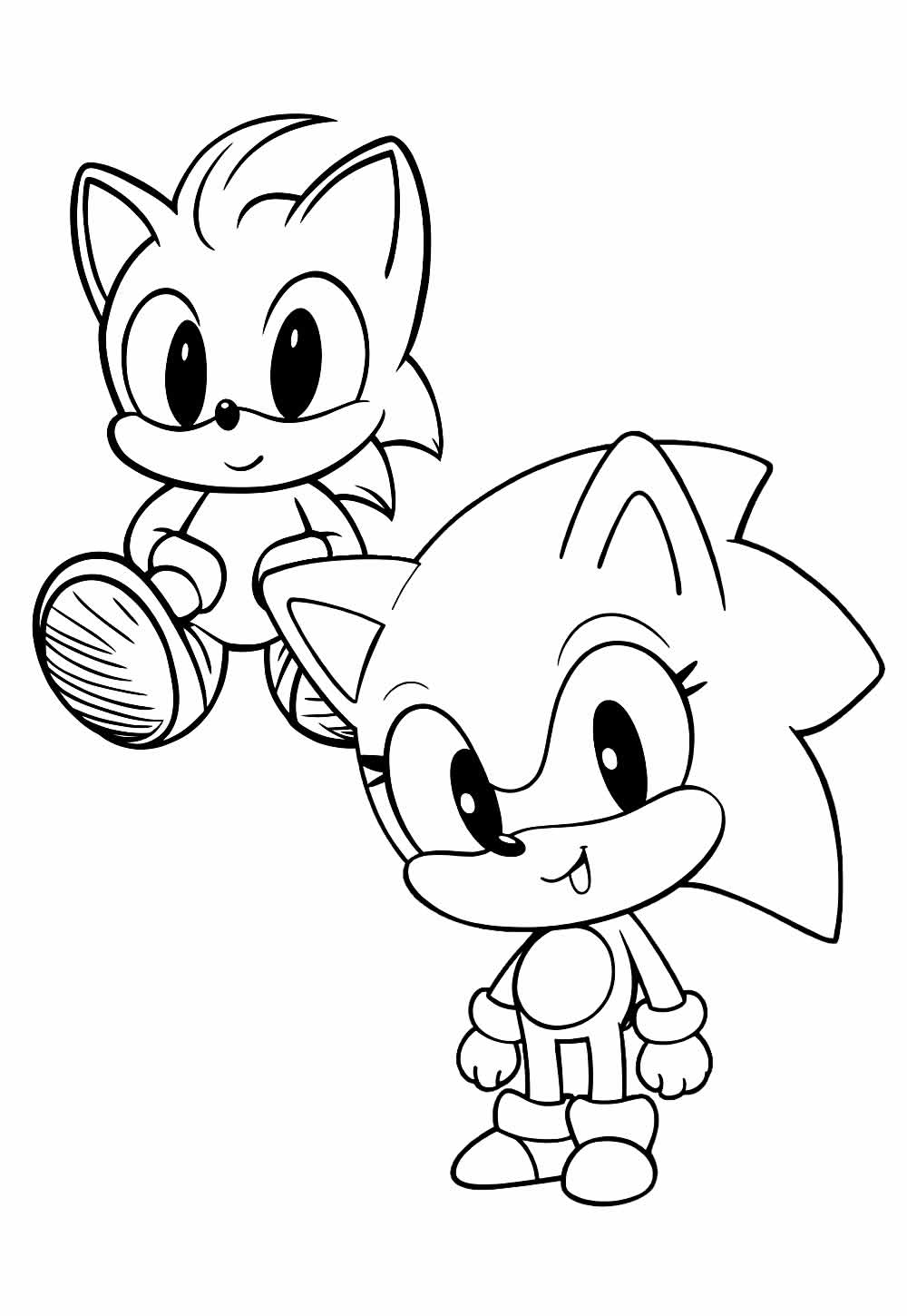 Desenho de Sonic Baby para colorir
