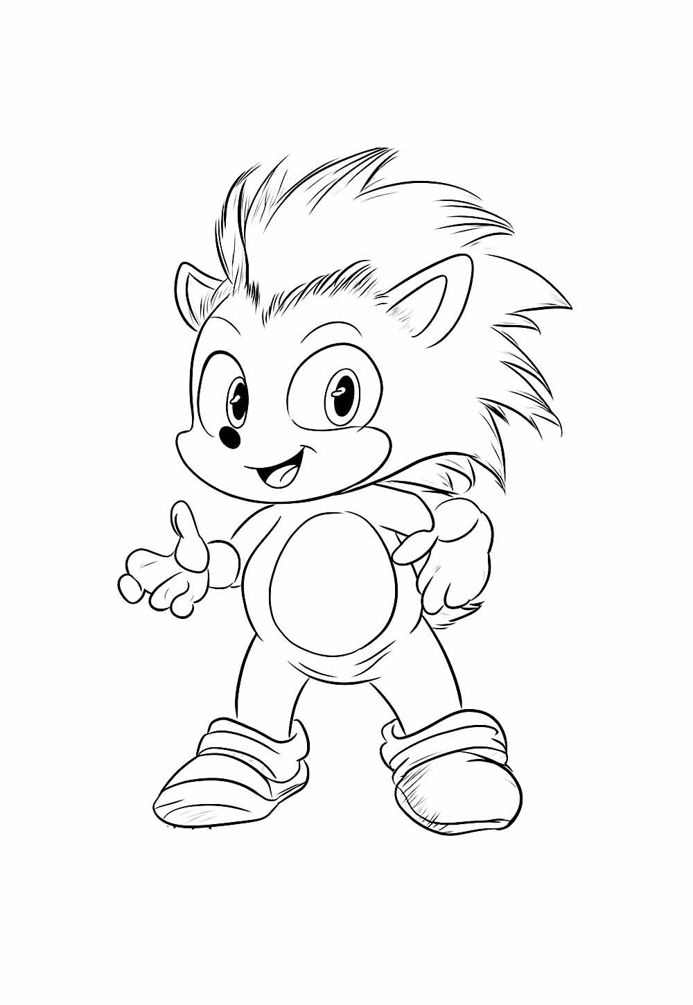 Desenho de Sonic Baby para colorir