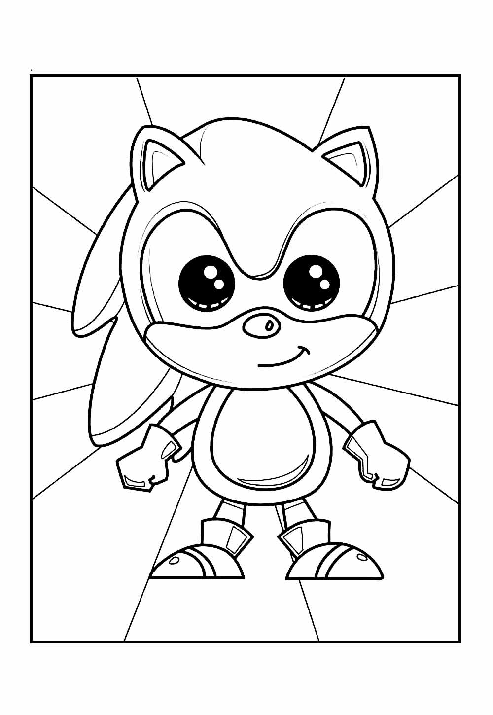 Desenho de Sonic Baby para colorir