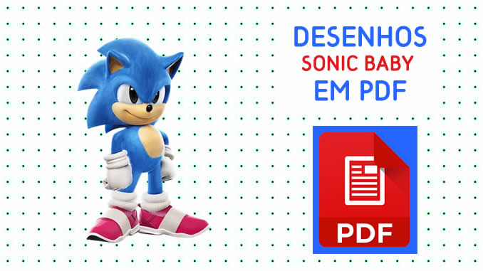 Desenhos de Sonic Baby em PDF