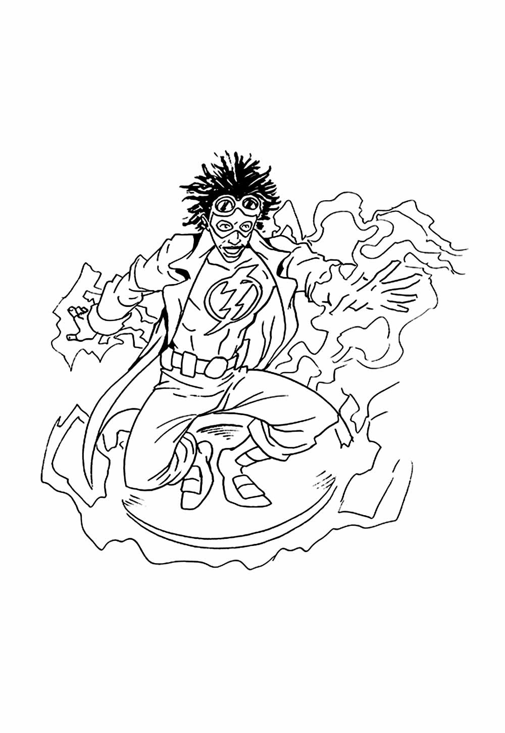 Desenho de Super Choque para pintar