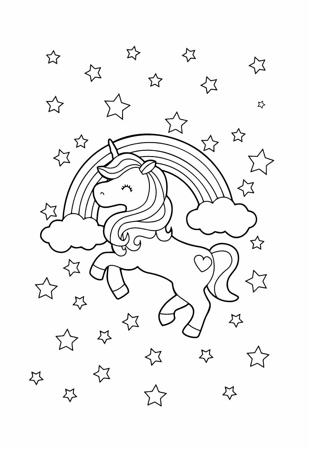 Desenho de Unicórnio para colorir