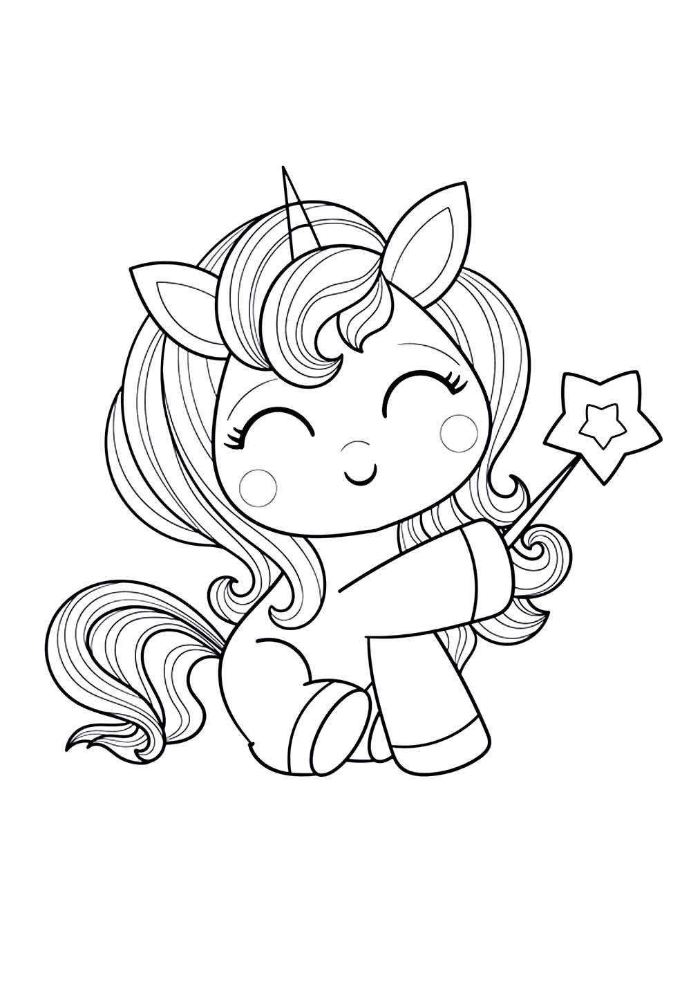 Desenho de Unicórnio para colorir