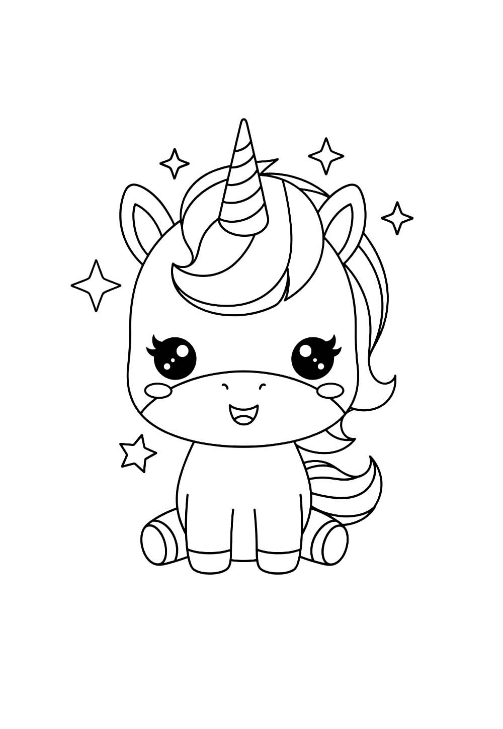 Desenho de Unicórnio para imprimir