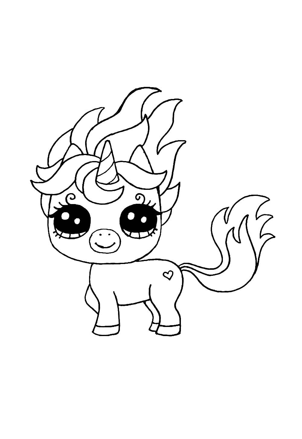 Desenho de Unicórnio para imprimir