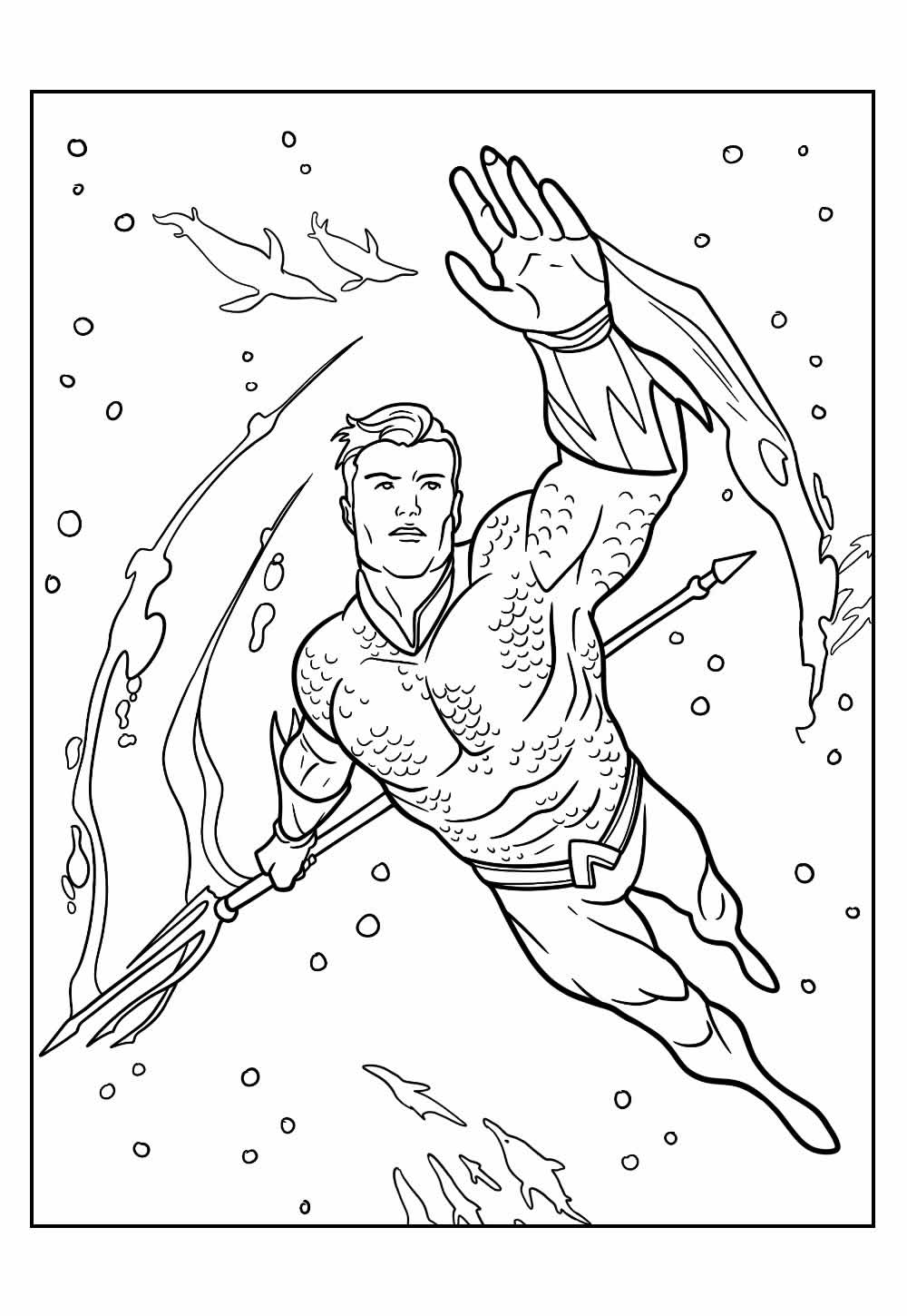 Desenhos de Aquaman para Colorir e Pintar