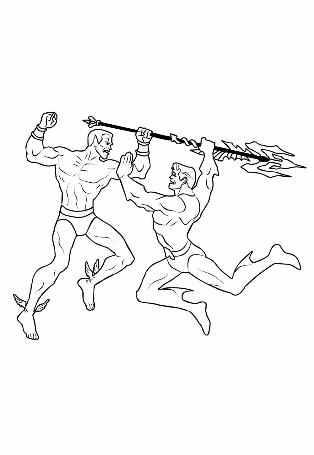 Desenho de Aquaman para colorir