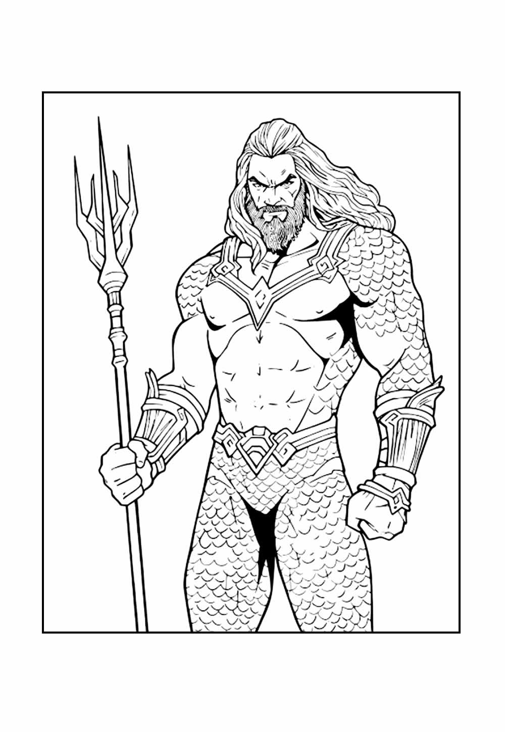 Desenho de Aquaman para pintar