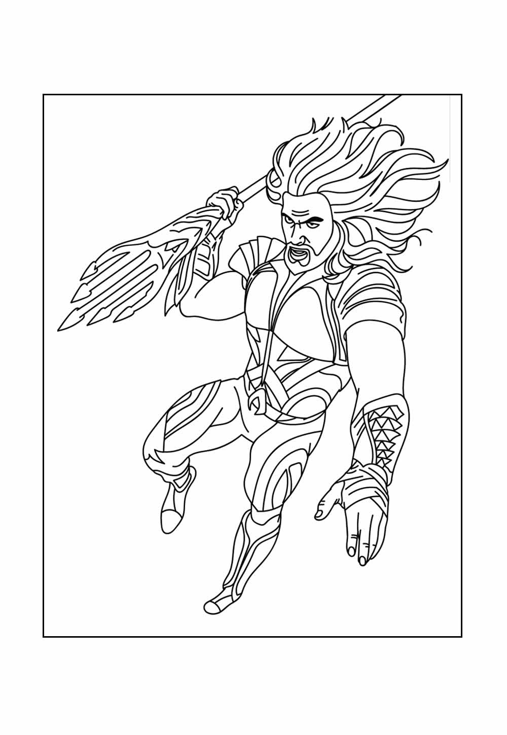 Desenho de Aquaman para pintar