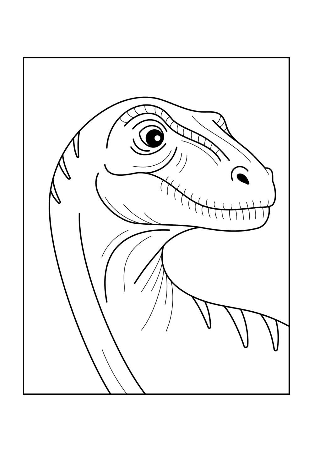 Desenho de Dinossauro Velociraptor para colorir