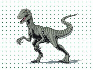 Desenhos de Dinossauro Velociraptor para colorir