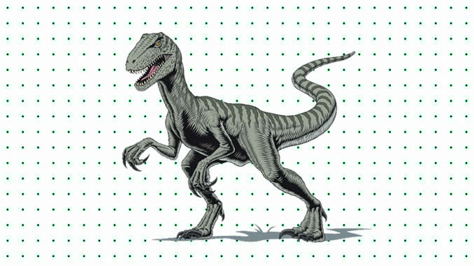 Desenhos de Dinossauro Velociraptor para colorir