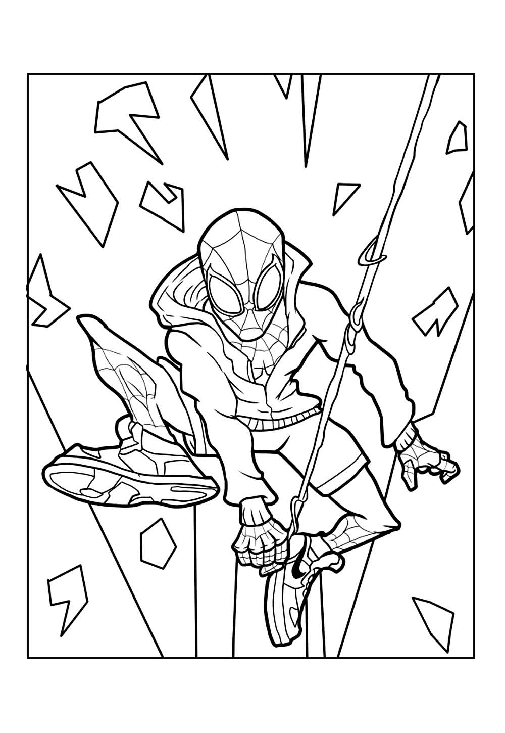 Desenho Aranhaverso Colorir e Piintar