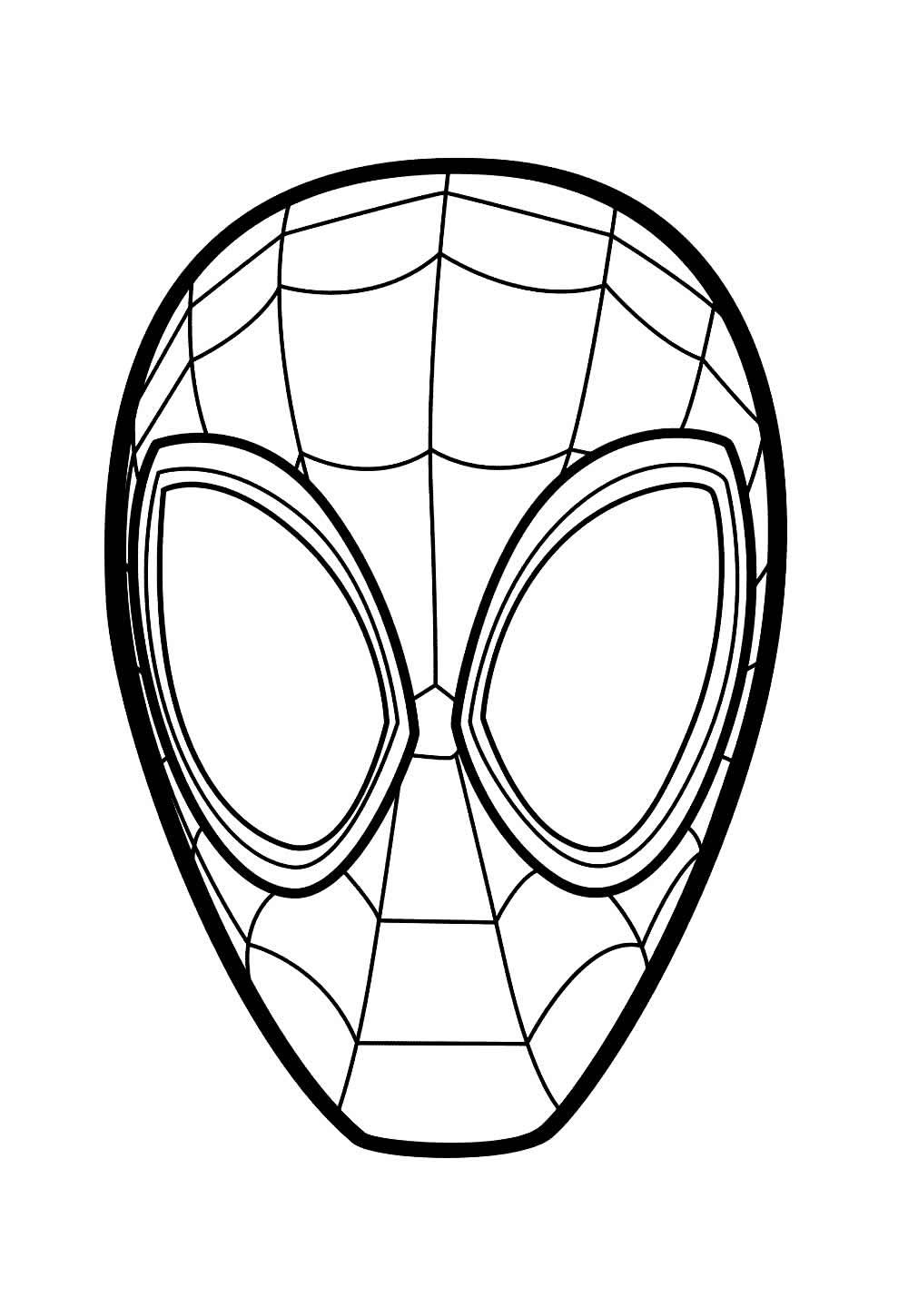 Desenho do Aranhaverso para colorir - Máscara