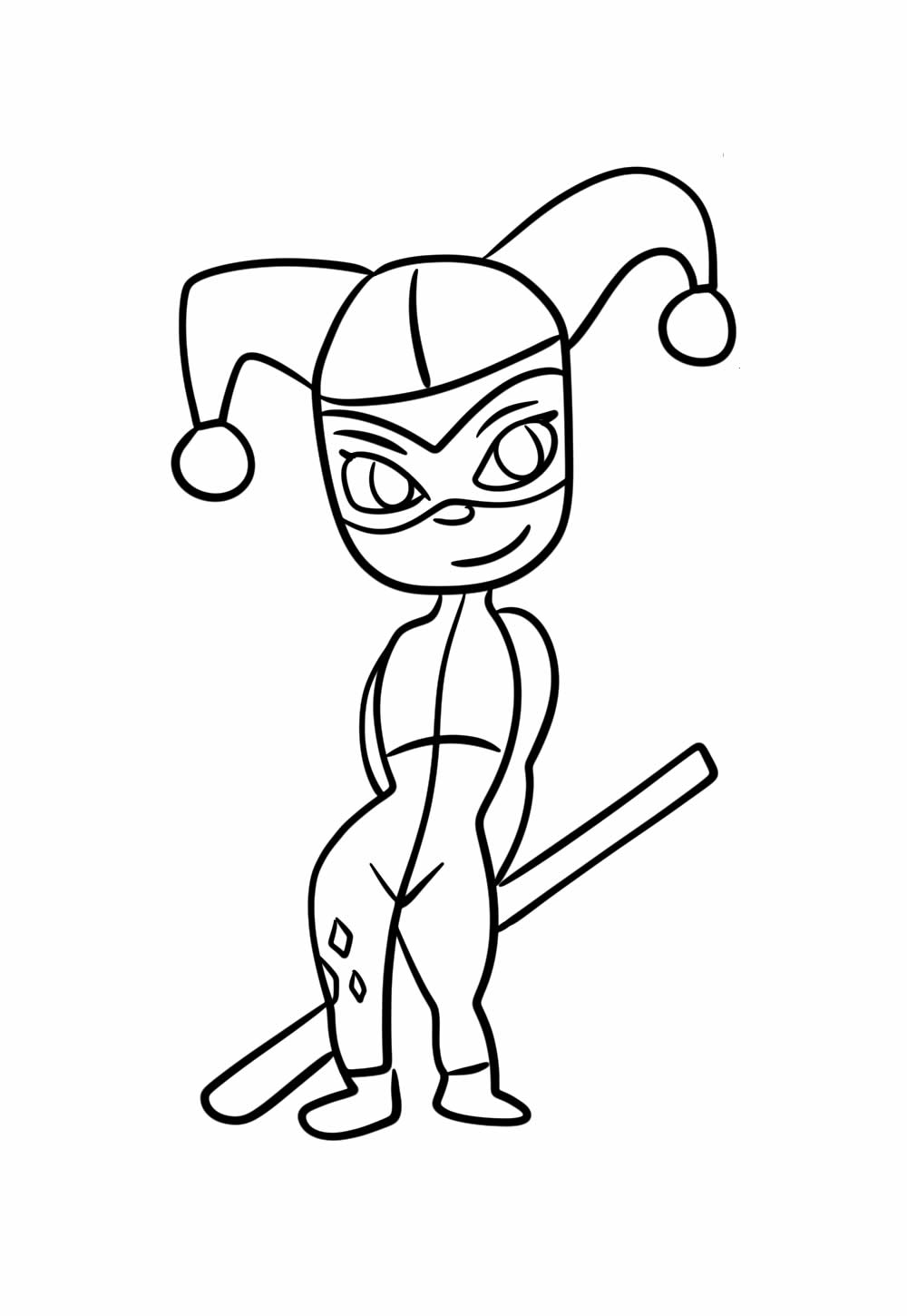 Desenho da Arlequina