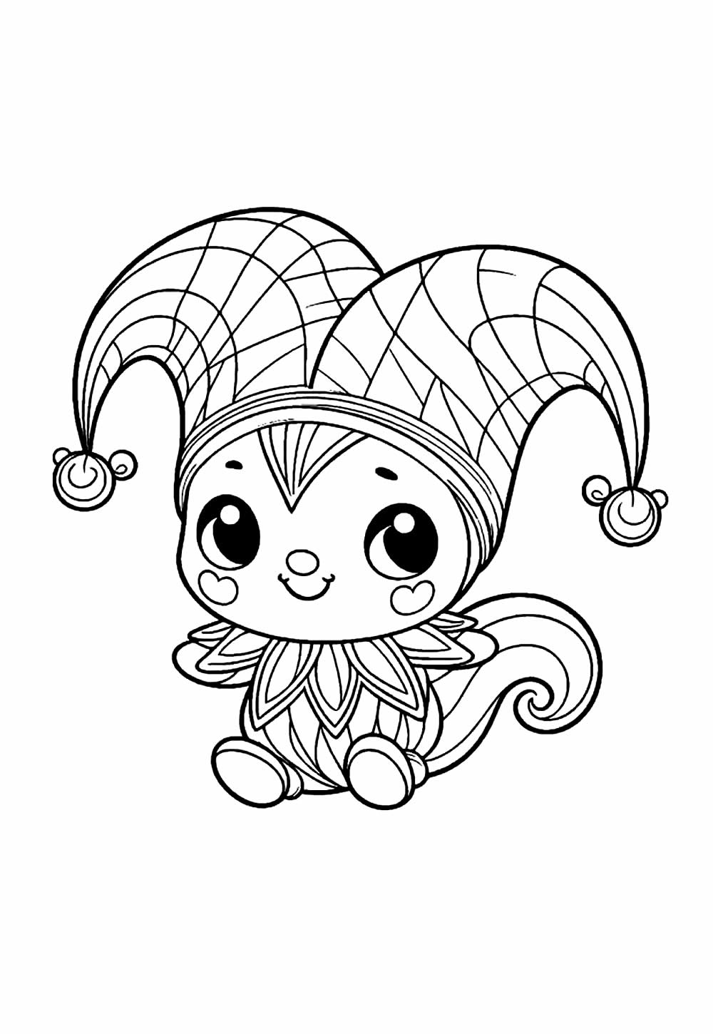 Desenho da Arlequina Baby para pintar