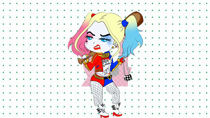 Desenhos da Arlequina Baby para colorir