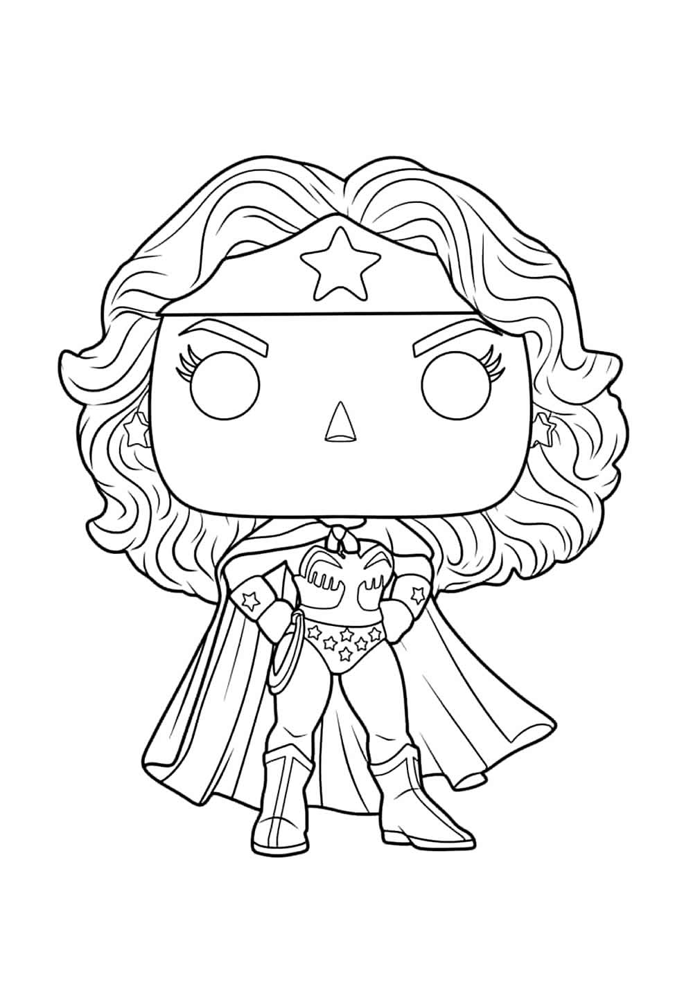 Desenho da Mulher-Maravilha Baby para colorir