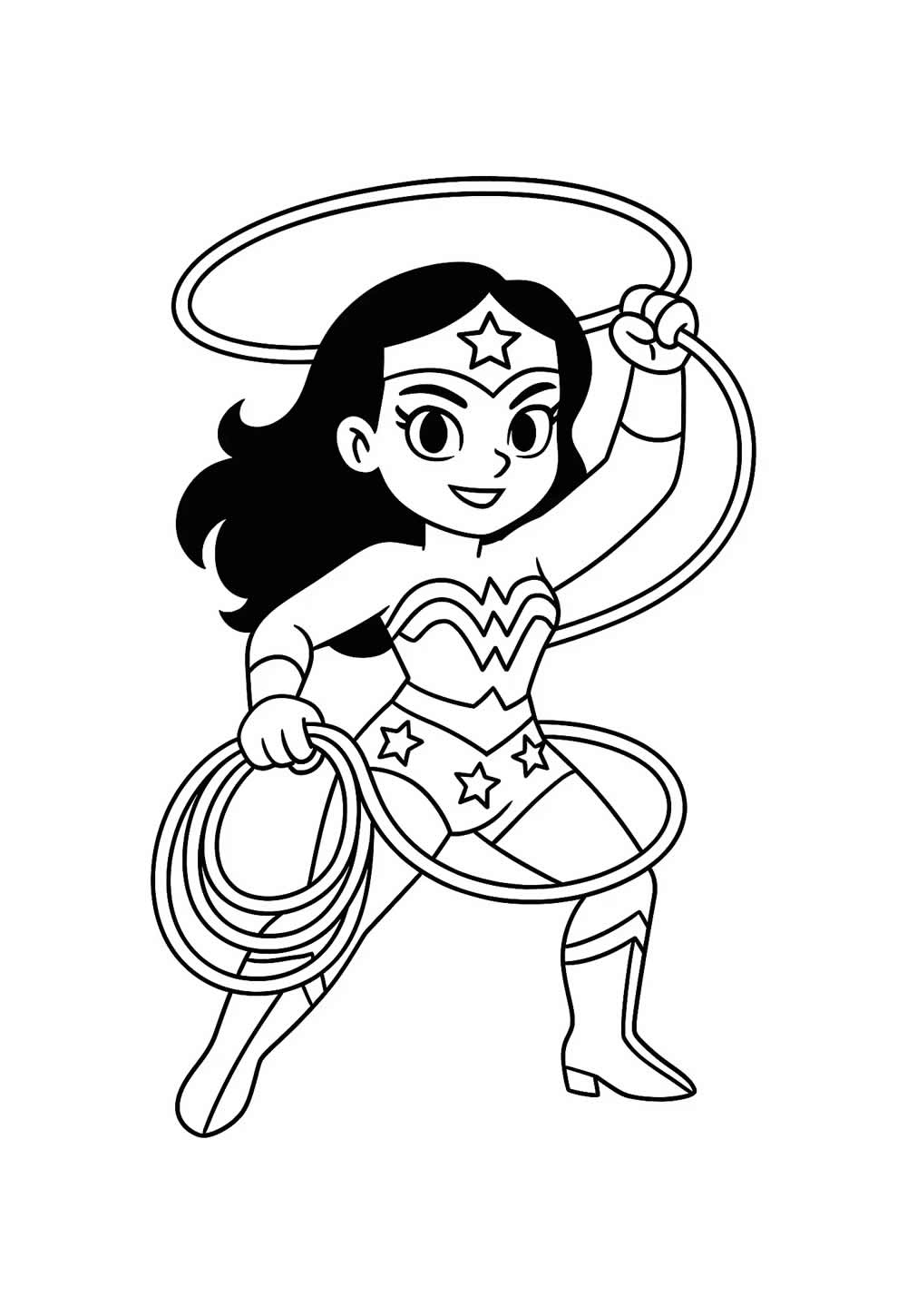 Desenho da Mulher-Maravilha Baby para colorir