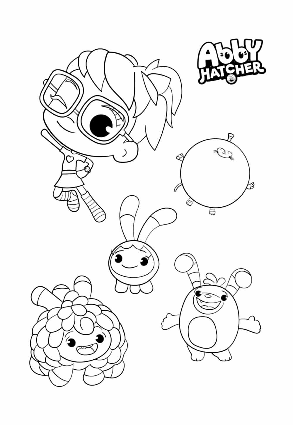 Desenho da Abby Hatcher para pintar